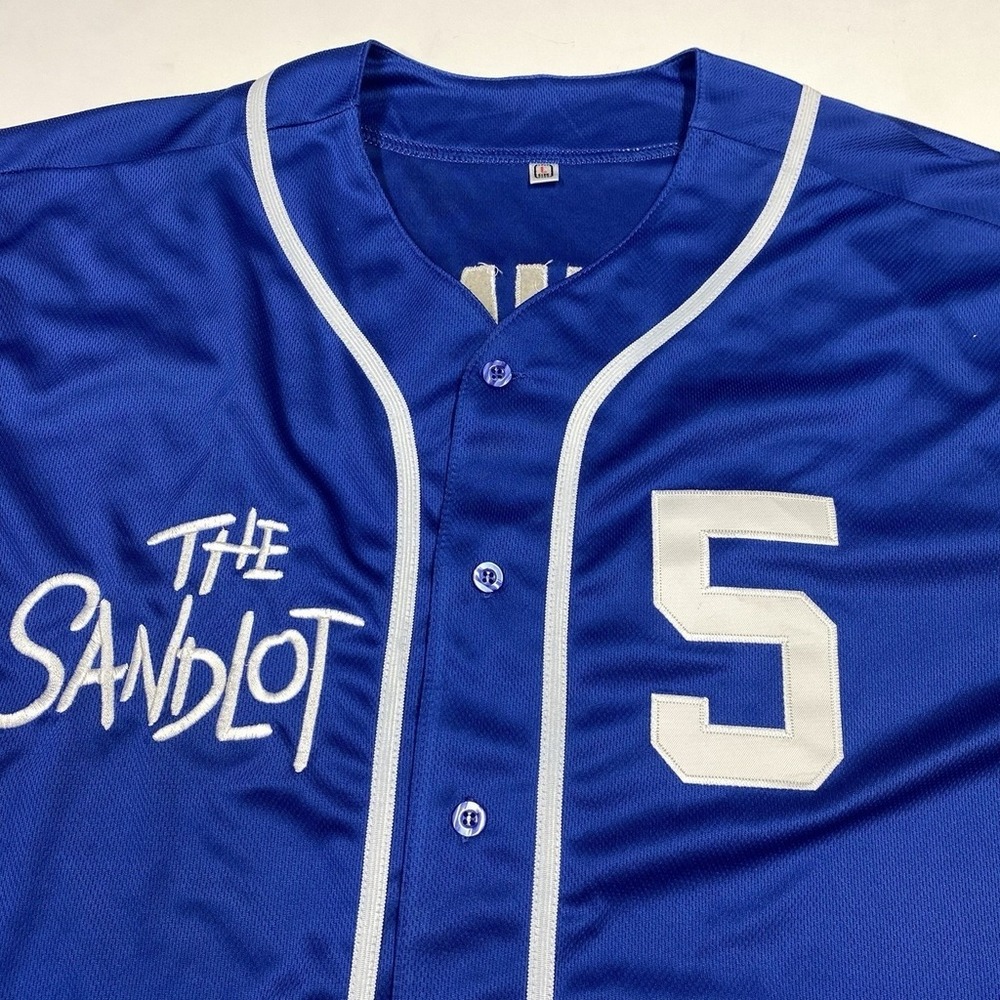 Sandlot Baseball Jersey Squints #5 Dodger Blue Stitched Men's Size Large - Picture 7 of 11